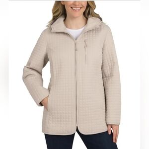 NEW! Land's End Women's Tan Quilted Jacket Size S
